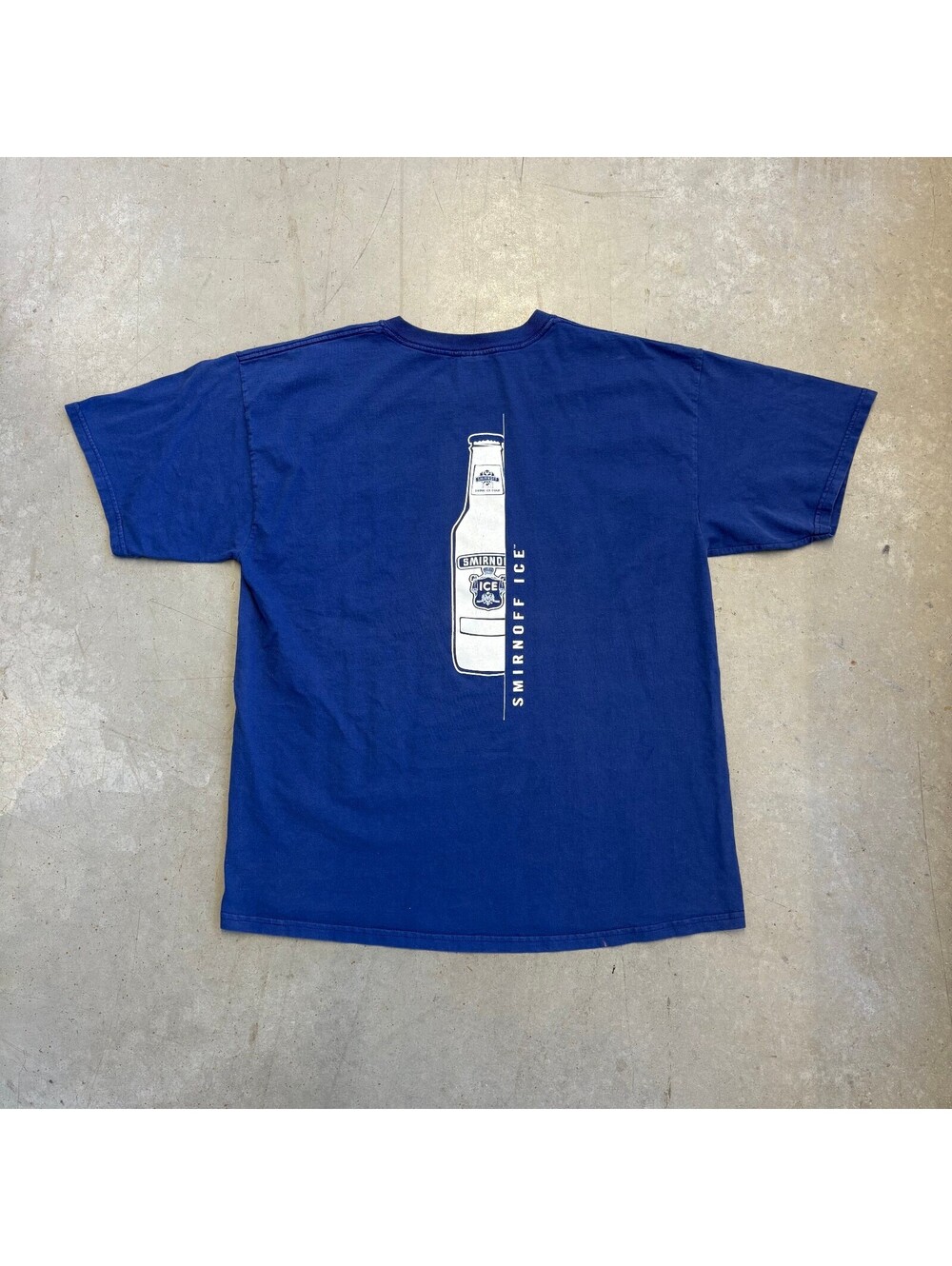 Vintage 90s Smirnoff Ice Graphic T-Shirt Extra Large Blue